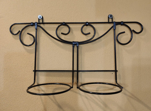 Double Iron Wall-Mounted Plant Holder, Pot Stand 1