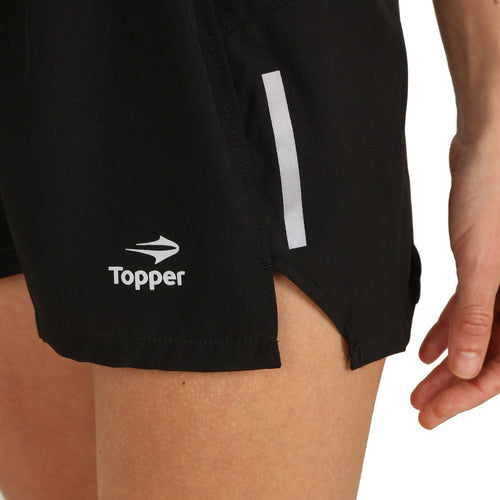Topper Rng Black Microfiber Short with Running Leggings Women 2