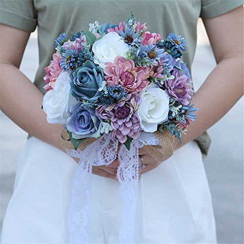 Mojun Artificial Flower Wedding Bridal Bouquet 1