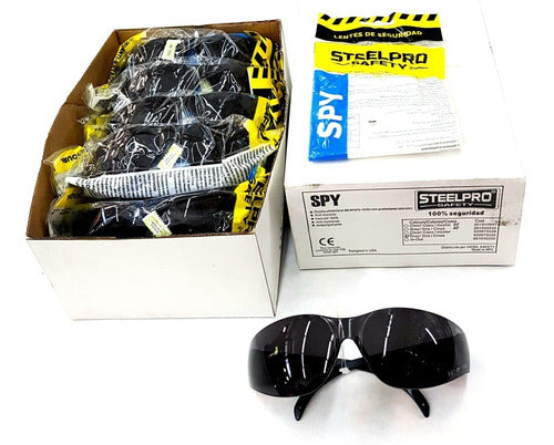 Steelpro Spy 520075530 Safety Glasses X 12 UV100% Gray 1