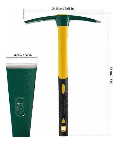 Keileoho - 15-Inch Forged Garden Hoe with Rubber Handle 1