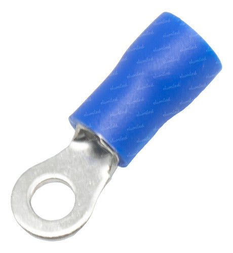 100 Pre-insulated Blue Ring Terminals B2 3.2mm 1.3-2.6mm2 B02 0