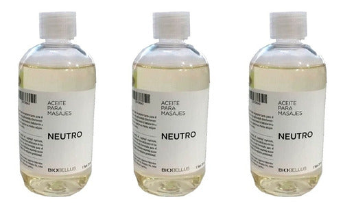 3 Neutral Massage Oils - Biobellus 250ml 0