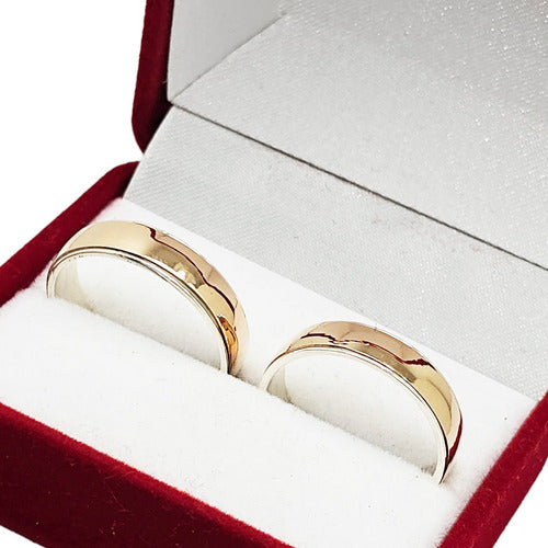 Joyas Center Rose Gold and Silver Rings - 5 Millimeters M5D5R 0