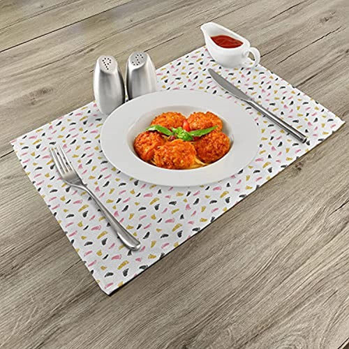 Lunarable Set of 4 Funky Table Mats for Parties 1