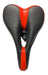 Works MTB Padded Bike Seat - Black with Red Accents 1