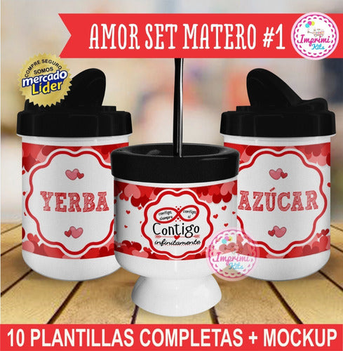 Plantillas Set Matero Dia Enamorados Amor San Valentin #1 1