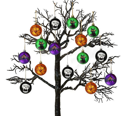 MSJEHQI 12 Hanging Ornaments for Halloween Tree, Face D 0