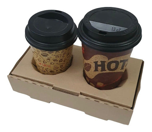 DILAN Double Micro-Corrugated Cardboard Cup Holder (x 100) 1