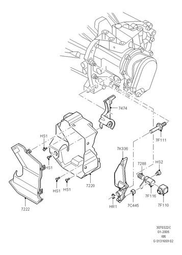 Ford Bracket Control Cable 2S4R7474GB 1148381 Transit Connect 1