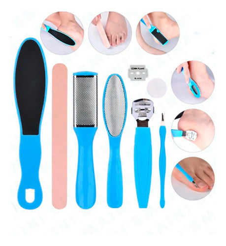 8-Piece Podiatry Kit for Calluses, Heels, Feet, Cracked Skin, and Nails 2