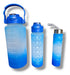 Set of 3 Motivational Sports Water Bottles with Time Tracker 65