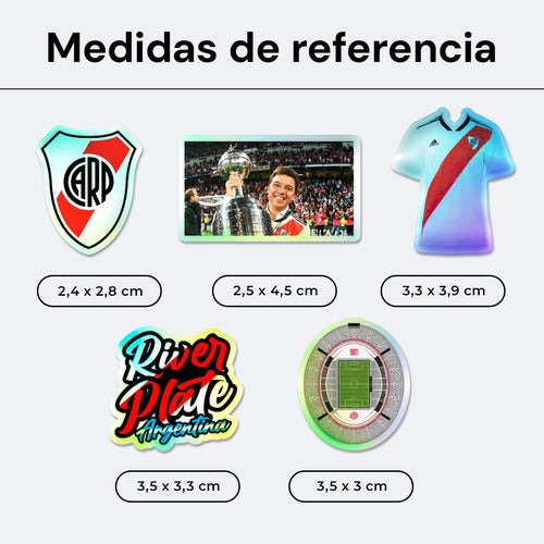 Dublin Stickers 55 Stickers River Plate Calcos Holográficos Impermeables 1