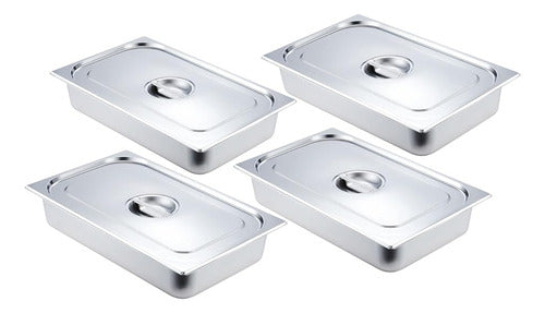 Wilprep 4 Pack Full Size Hotel Pan, Steam Table Pan 0