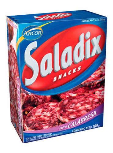 Pack of 6 Units Calabresa Savory Biscuits 100g by Saladix 0