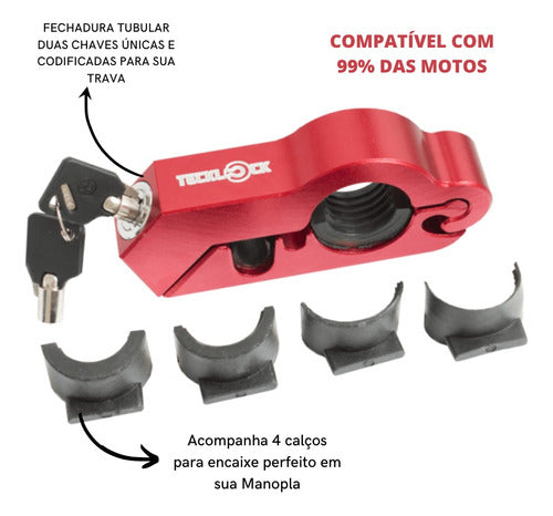 Trava Universal Moto Punho Freio Acelerador C/ Brinde 1