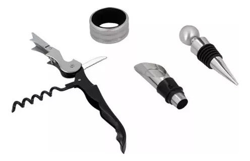 Generic Wine Set 4 Piece Accessories Corkscrew in Box 2