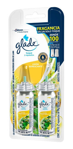 Glade Refreshing Lemon Touch Air Freshener Refill 9g Twin Pack 0