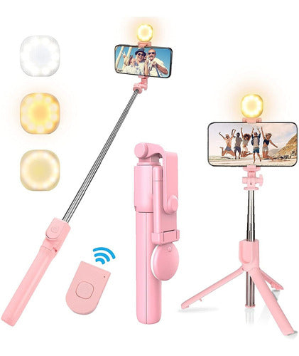 MQOUNY Extendable Selfie Stick and Tripod for Mobile Phones | Pink 0