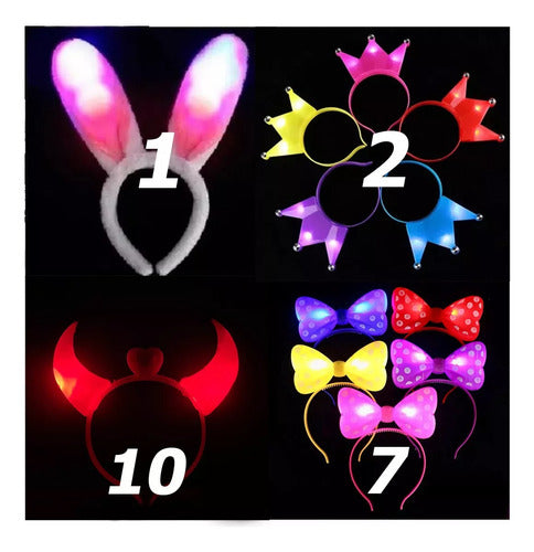 Combo of 20 Assorted Luminous LED Headbands Super Party Pack 4