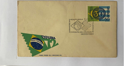 Uruguay Sobre Primer Exfilbra 1972 Sp1 0