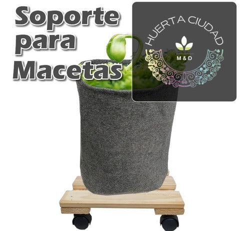 Huerta Ciudad Movable Plant Support with Wheels 5