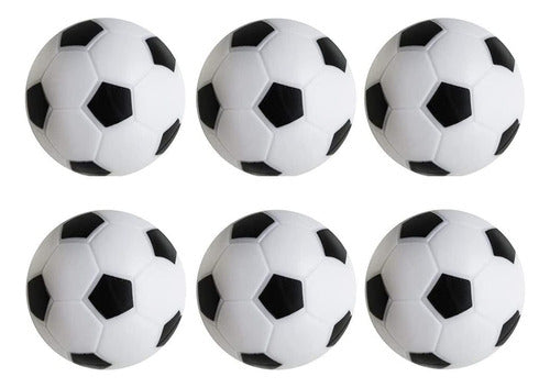 TOSAMZOO Table Soccer Replacement Balls, 36mm, Black and White, Pack of 6 0