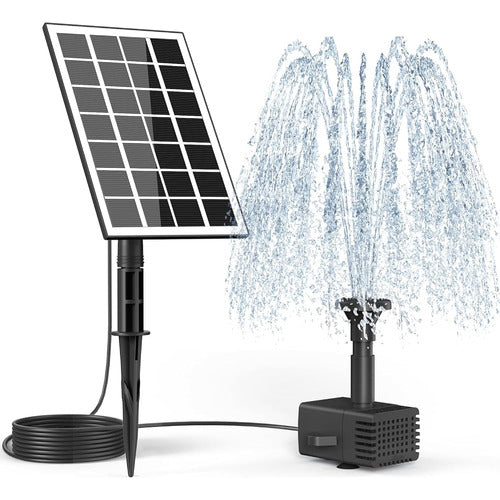 SZMP Solar Fountain Kit for Bird Bath, Glass Panel 0