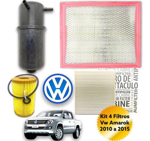 Kit Filtros Amarok 2.0 Tdi Td 2010 2011 2012 2013 2014 2015 0