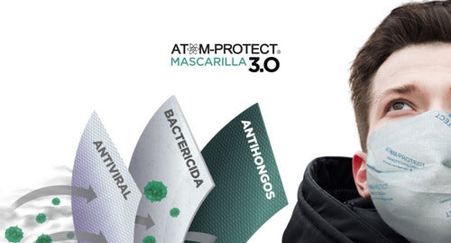 Atom Protect Original Barbijo (Conicet, Uba, Unsam) Pack X5 2