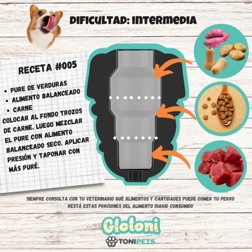 Juguete Rellenable Para Perro Glotoni / Tamaño Xl 5