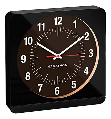 Marathon 12-Inch Analog Wall Clock with Automatic Backlight 0