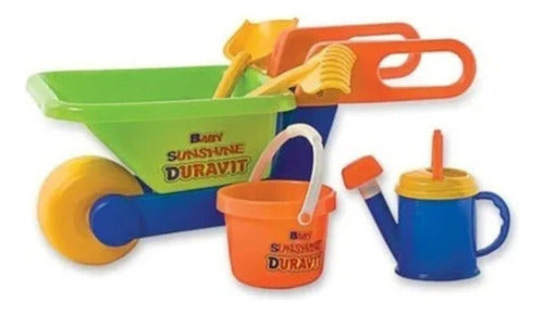 Duravit 601 Beach Cart Set with Bucket, Shovel, and Rake 1