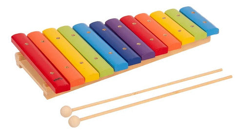 Xilofone Infantil Kidzzo Com 12 Notas + Par De Baqueta 2