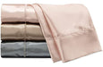 Seduction Twin Satin Sheet Set, Silver 2