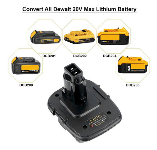 Adaptador Dc9096 De9096 Dc9098 Para Bateria Dewalt 18v 20v 1