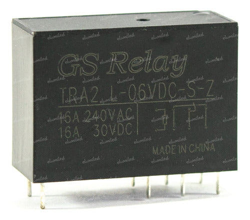 GS RELAY 10 Reles Bobina 6V Tra2 L-06VDC-S-Z 16A 250V 1 Inversor 0