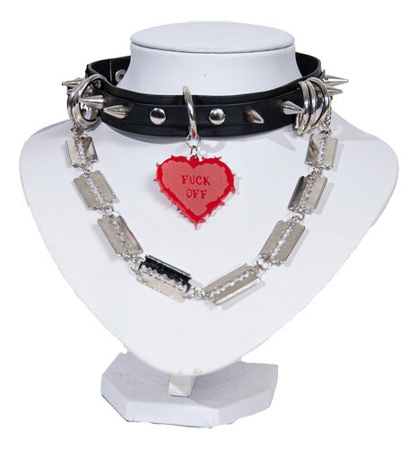Gilette Choker Eco-Leather Necklace Collar Bkch41 0