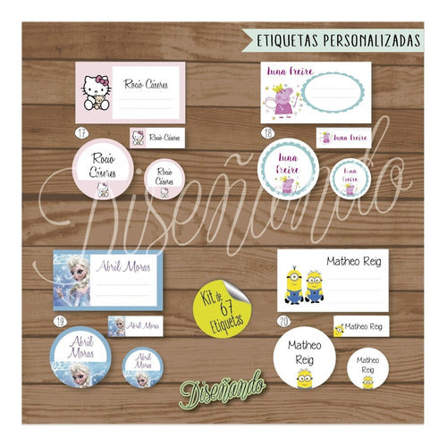 Diseñando Personalized School Labels - Water Resistant 6