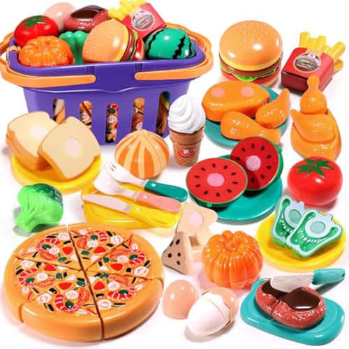 Toy Cutting Kitchen Play Set for Kids 0