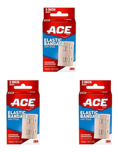 Ace Vendaje Elástico De 3 Pulgadas Con Clips, 0