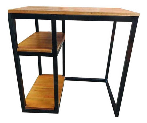 Mundo Banco Industrial Style Iron and Wood Desk 1