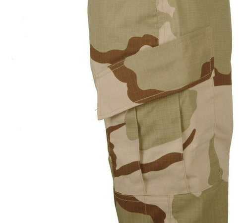 La Ardilla Camping Tactical Pants Desert Storm Camouflage Cut 1