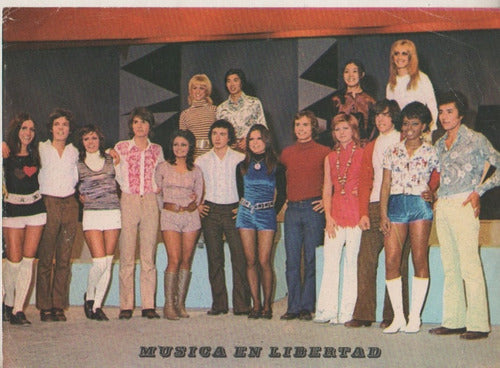 Antiguo Fotocromo * Musica En Libertad Años 70 Letras Palito 0