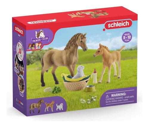 Juguete Set Caballo Granja Con Cría Niños Schleich 6