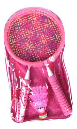 Conjunto De Raquetes Infantis Para Badminton: Diversão Rosa 0