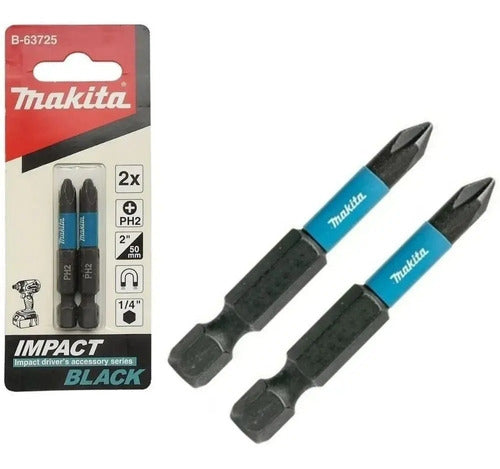 Makita B-63725 Impact Black PH2 Bit 50mm X 2 Units 0