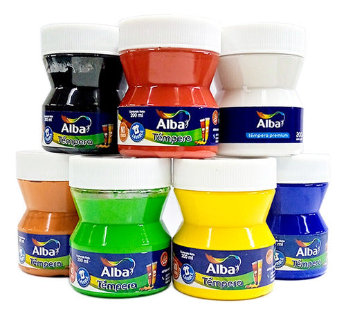 Alba Temperas Potes Colores Cromaticos 200 Ml 0