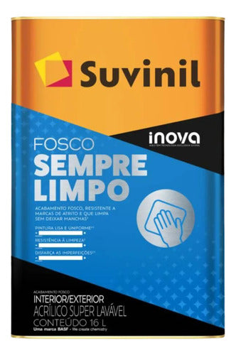 Tinta Fosco Limpeza Total Cor Limão E Mel Suvinil 16l 0