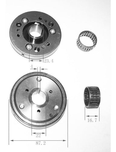 Kit Bendix Arranque Scooter Chino 125cc / 150cc W Standard 1